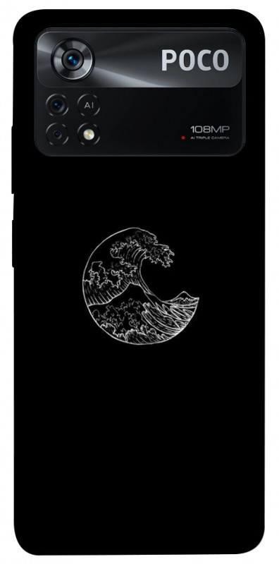 Чехол itsPrint Полумесяц для Xiaomi Poco X4 Pro 5G, black, купить оптом с доставкой