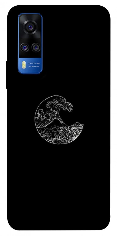 Чехол itsPrint Полумесяц для Vivo Y51a, black, купить оптом с доставкой