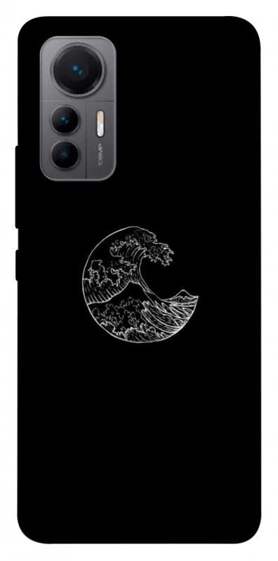 Чехол itsPrint Полумесяц для Xiaomi 12 Lite, black, купить оптом с доставкой