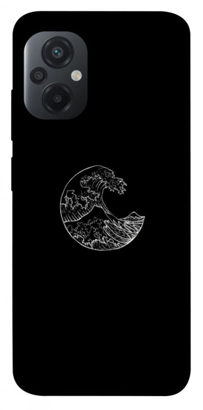 Чехол itsPrint Полумесяц для Xiaomi Poco M5, black, купить оптом с доставкой