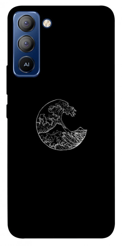 Чехол itsPrint Полумесяц для TECNO Pop 5 LTE, black, купить оптом с доставкой