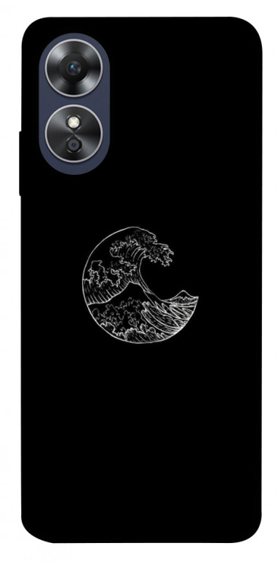 Чехол itsPrint Полумесяц для Oppo A17, black, купить оптом с доставкой