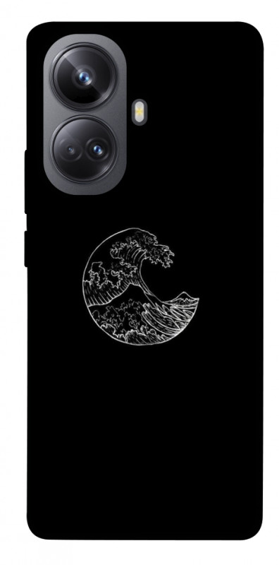 Чехол itsPrint Полумесяц для Realme 10 Pro+, black, купить оптом с доставкой