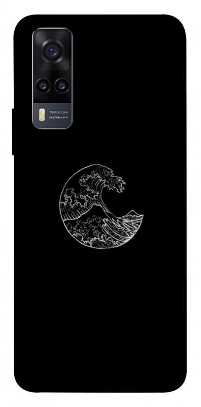Чехол itsPrint Полумесяц для Vivo Y31, black, купить оптом с доставкой