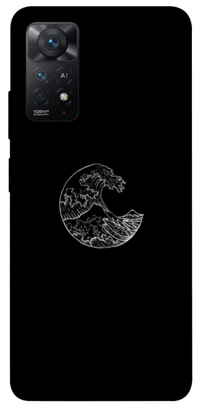 Чехол itsPrint Полумесяц для Xiaomi Redmi Note 11 Pro 4G/5G, black, купить оптом с доставкой