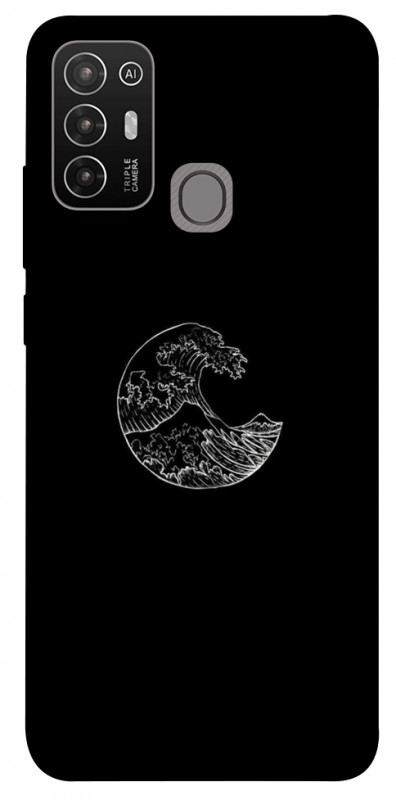 Чехол itsPrint Полумесяц для ZTE Blade A52, black, купить оптом с доставкой