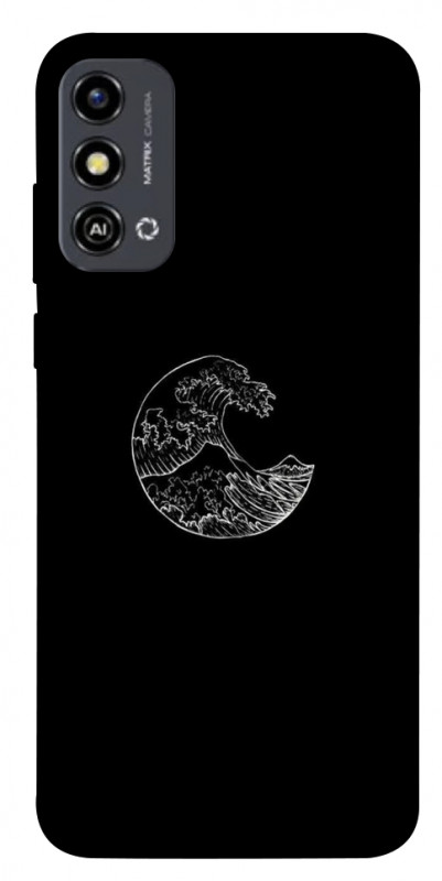 Чехол itsPrint Полумесяц для ZTE Blade A53, black, купить оптом с доставкой
