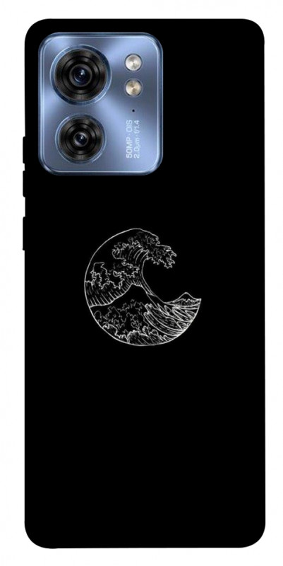 Чехол itsPrint Полумесяц для Motorola Edge 40, black, купить оптом с доставкой