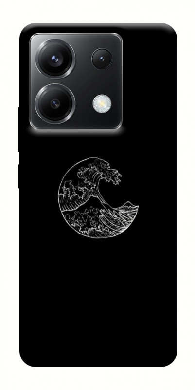 Чехол itsPrint Полумесяц для Xiaomi Poco X6, black, купить оптом с доставкой