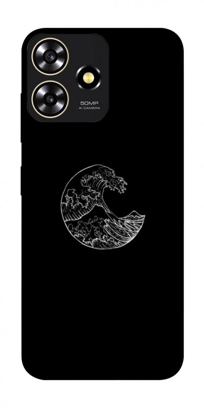 Чехол itsPrint Полумесяц для ZTE Blade A73 4G, black, купить оптом с доставкой