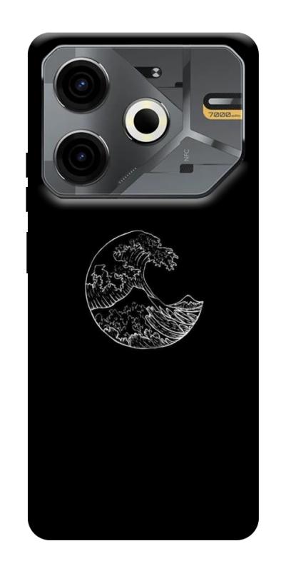 Чехол itsPrint Полумесяц для TECNO Pova 6 Neo (LI6), black, купить оптом с доставкой