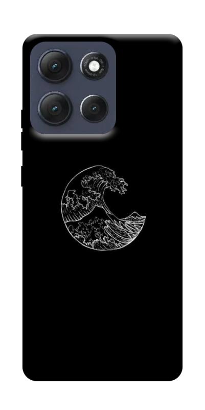 Чехол itsPrint Полумесяц для Motorola Moto G86 Power, black, купить оптом с доставкой
