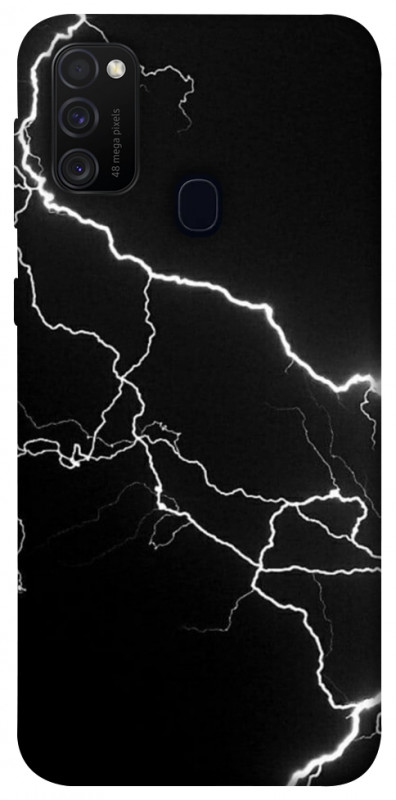 Чехол itsPrint Молния для Samsung Galaxy M30s / M21, black, купить оптом с доставкой