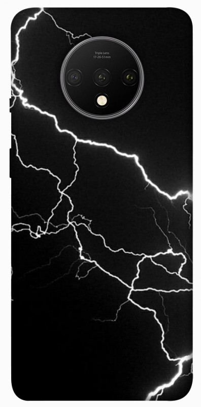 Чохол itsPrint Блискавка для OnePlus 7T, black, купити оптом з доставкою