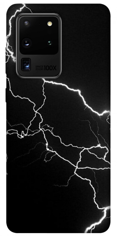 Чехол itsPrint Молния для Samsung Galaxy S20 Ultra, black, купить оптом с доставкой