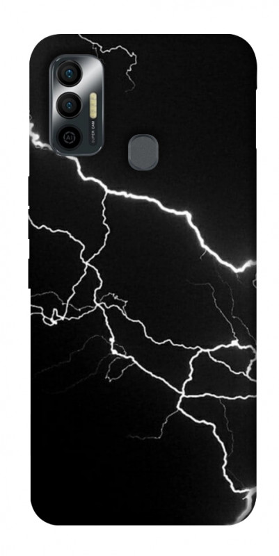 Чехол itsPrint Молния для TECNO Spark 7, black, купить оптом с доставкой