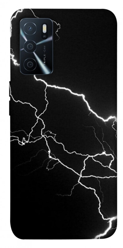 Чехол itsPrint Молния для Oppo A16s / A16, black, купить оптом с доставкой