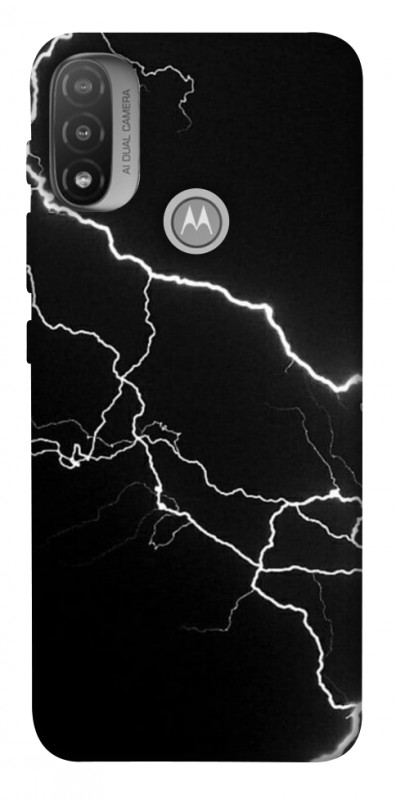 Чехол itsPrint Молния для Motorola Moto E20, black, купить оптом с доставкой