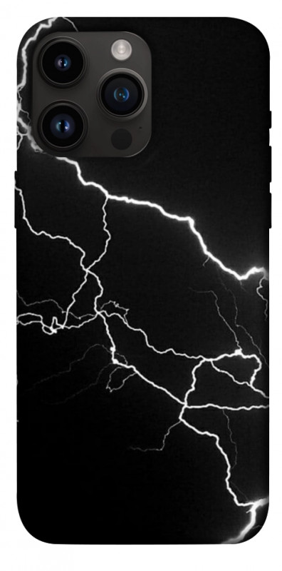 Чехол itsPrint Молния для Apple iPhone 14 Pro Max (6.7"), black, купить оптом с доставкой