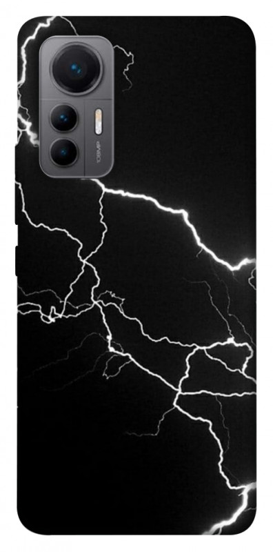 Чехол itsPrint Молния для Xiaomi 12 Lite, black, купить оптом с доставкой