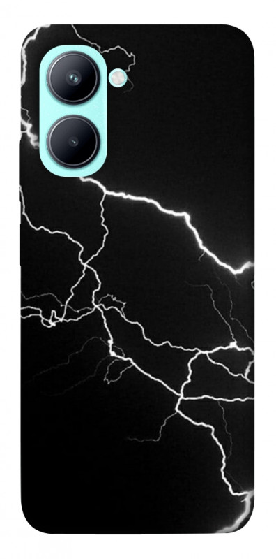 Чехол itsPrint Молния для Realme C33, black, купить оптом с доставкой