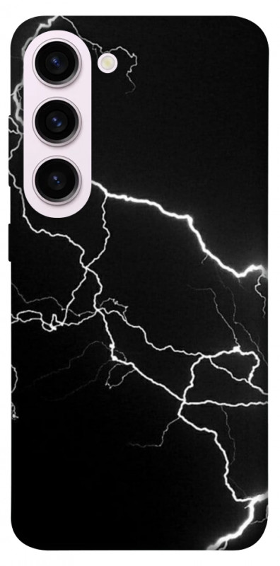 Чехол itsPrint Молния для Samsung Galaxy S23+, black, купить оптом с доставкой