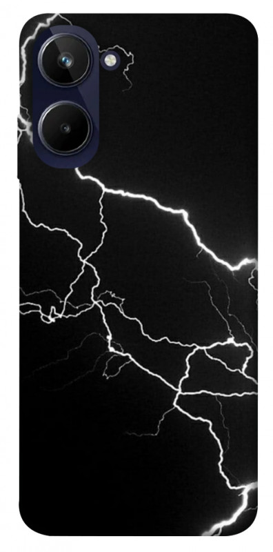 Чехол itsPrint Молния для Realme 10 4G, black, купить оптом с доставкой