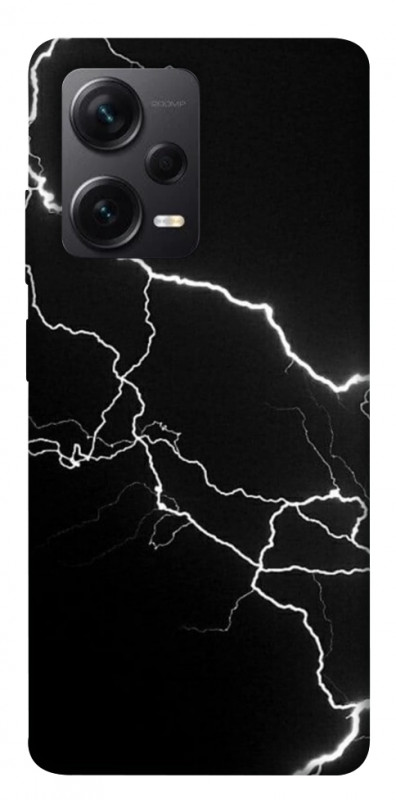 Чехол itsPrint Молния для Xiaomi Redmi Note 12 Pro+ 5G, black, купить оптом с доставкой