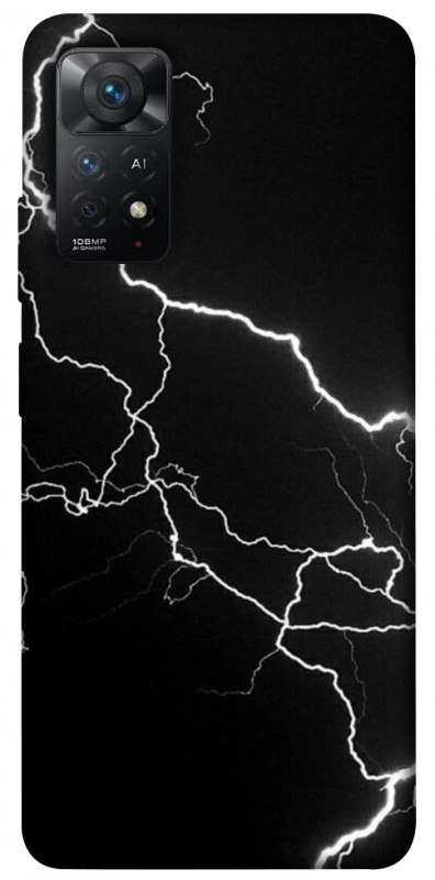 Чехол itsPrint Молния для Xiaomi Redmi Note 11 Pro 4G/5G, black, купить оптом с доставкой