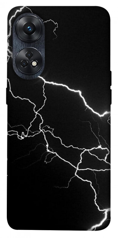 Чехол itsPrint Молния для Oppo Reno 8 T 4G, black, купить оптом с доставкой