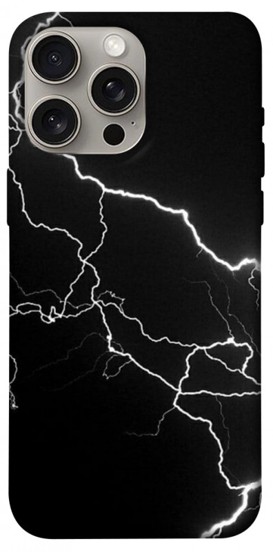 Чехол itsPrint Молния для Apple iPhone 15 Pro Max (6.7"), black, купить оптом с доставкой