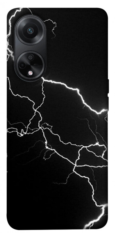 Чехол itsPrint Молния для Oppo A58 4G, black, купить оптом с доставкой