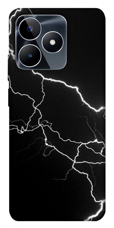 Чехол itsPrint Молния для Realme C53, black, купить оптом с доставкой