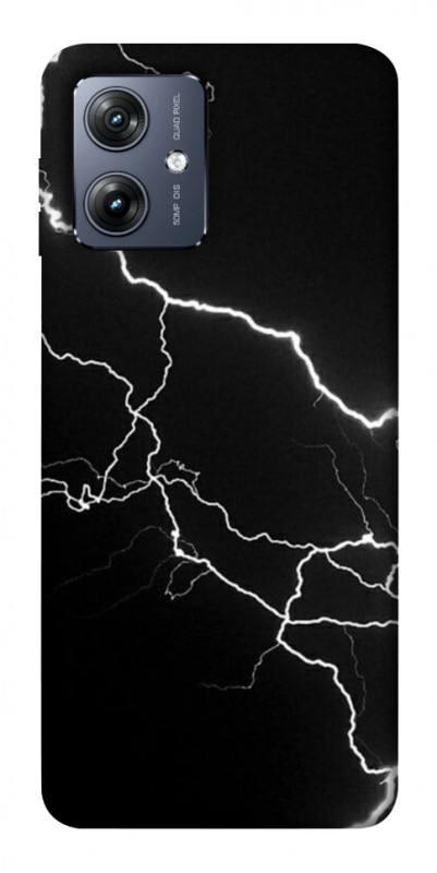 Чехол itsPrint Молния для Motorola Moto G54, black, купить оптом с доставкой
