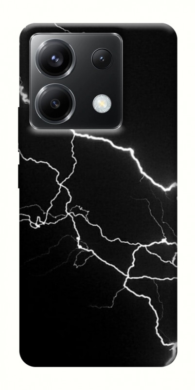 Чехол itsPrint Молния для Xiaomi Poco X6, black, купить оптом с доставкой