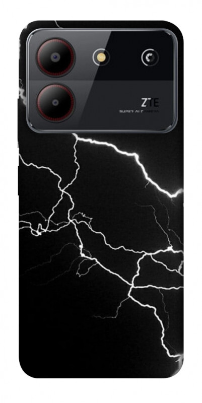 Чехол itsPrint Молния для ZTE Blade A54 4G, black, купить оптом с доставкой