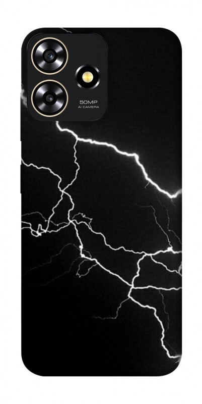 Чехол itsPrint Молния для ZTE Blade A73 4G, black, купить оптом с доставкой