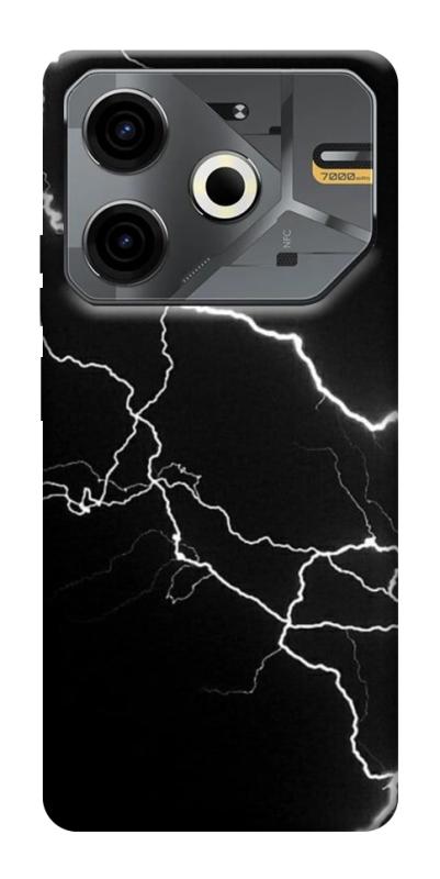 Чехол itsPrint Молния для TECNO Pova 6 Neo (LI6), black, купить оптом с доставкой