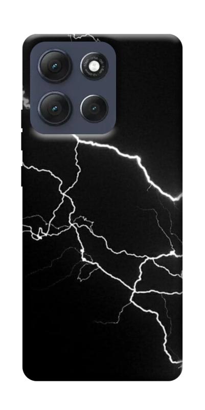 Чехол itsPrint Молния для Motorola Moto G86 Power, black, купить оптом с доставкой
