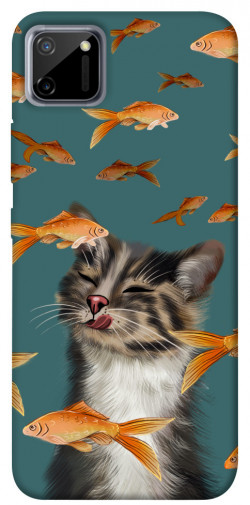 Чехол itsPrint Cat with fish для Realme C11