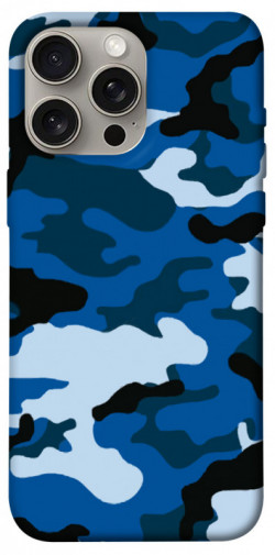 Чехол itsPrint Синий камуфляж 3 для Apple iPhone 15 Pro Max (6.7")