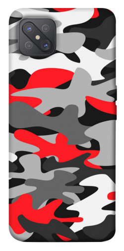 Чохол itsPrint Червоно-сірий камуфляж для Oppo A92s