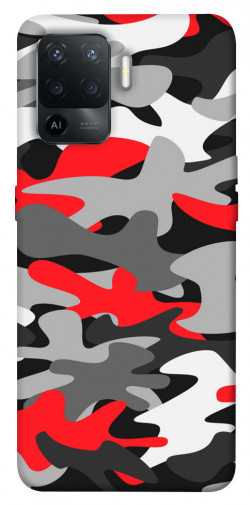 Чехол itsPrint Красно-серый камуфляж для Oppo Reno 5 Lite
