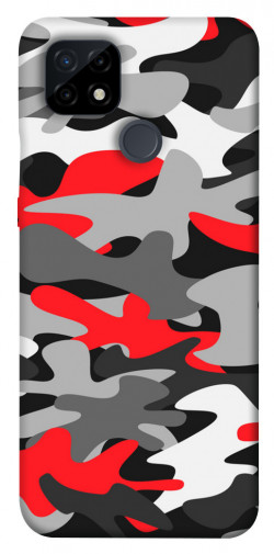 Чохол itsPrint Червоно-сірий камуфляж для Realme C21