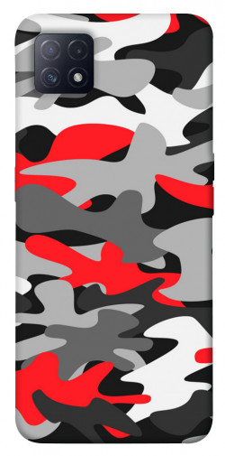 Чохол itsPrint Червоно-сірий камуфляж для Oppo A72 5G / A73 5G