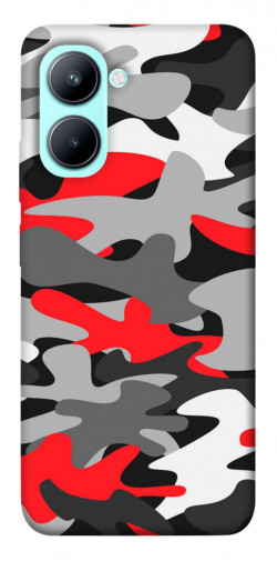 Чохол itsPrint Червоно-сірий камуфляж для Realme C33