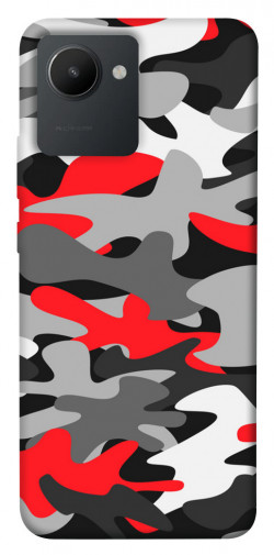Чохол itsPrint Червоно-сірий камуфляж для Realme C30