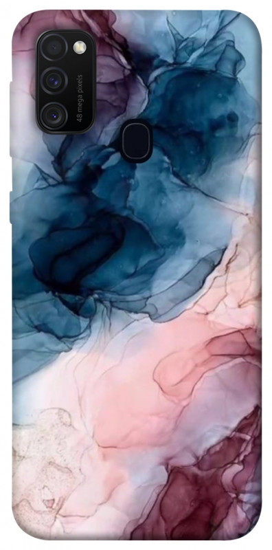 Чехол itsPrint Розово-голубые разводы для Samsung Galaxy M30s / M21, мрамор, купить оптом с доставкой