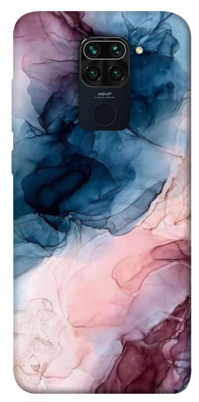 Чехол itsPrint Розово-голубые разводы для Xiaomi Redmi Note 9 / Redmi 10X, мрамор, купить оптом с доставкой