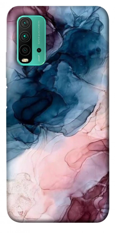 Чехол itsPrint Розово-голубые разводы для Xiaomi Redmi Note 9 4G / Redmi 9 Power / Redmi 9T, мрамор, купить оптом с доставкой